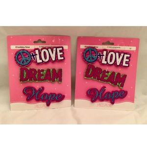 2pks of “Love, Dream & Hope” Ornaments